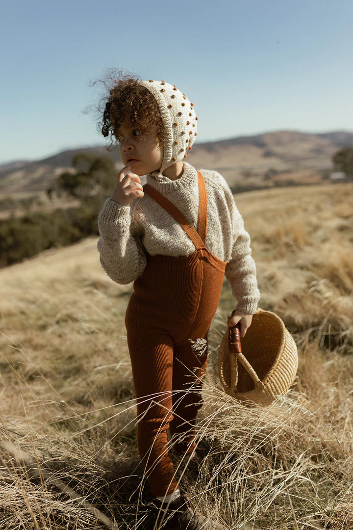 Wooly Footless Wool Tights Ginger