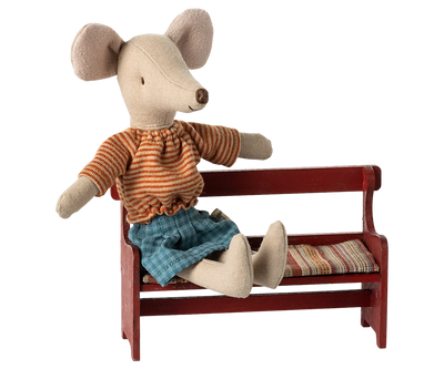 Maileg, Bench Mouse Red