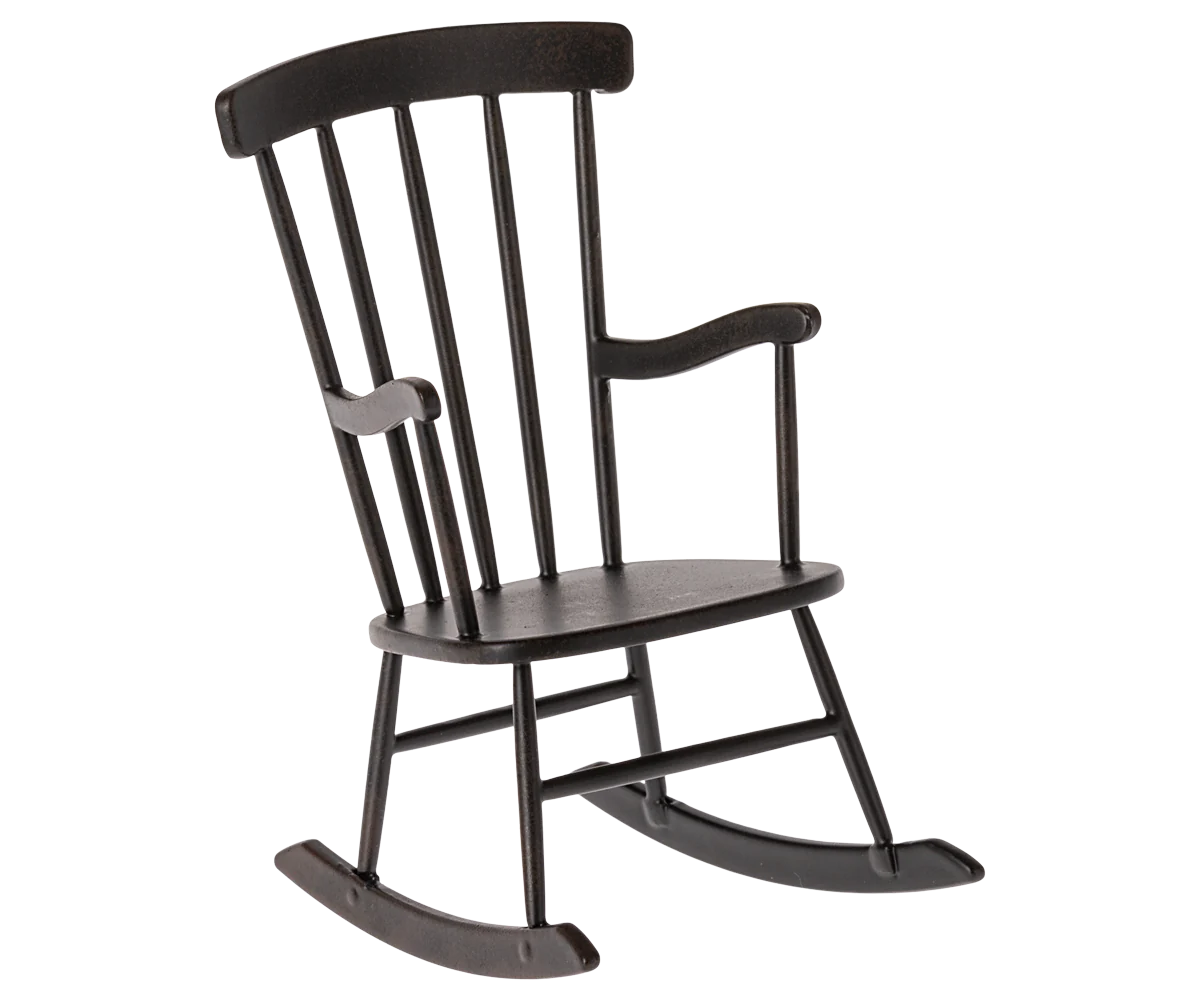 Maileg, Rocking Chair,  Mini Anthracite