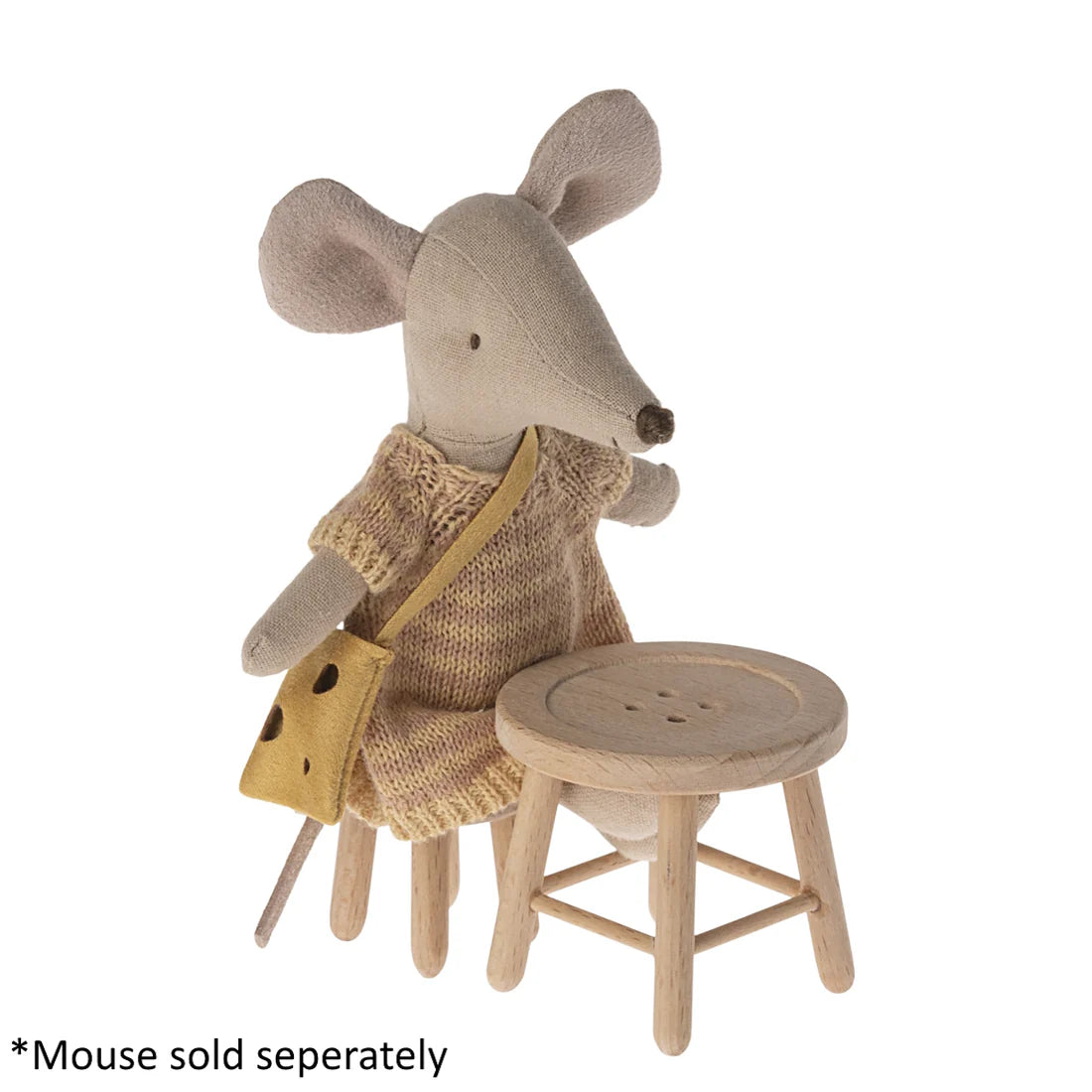 Maileg, Table And Stool Set, Mouse