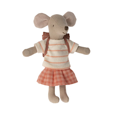 Maileg, Tricycle Mouse Big Sister Coral 2024