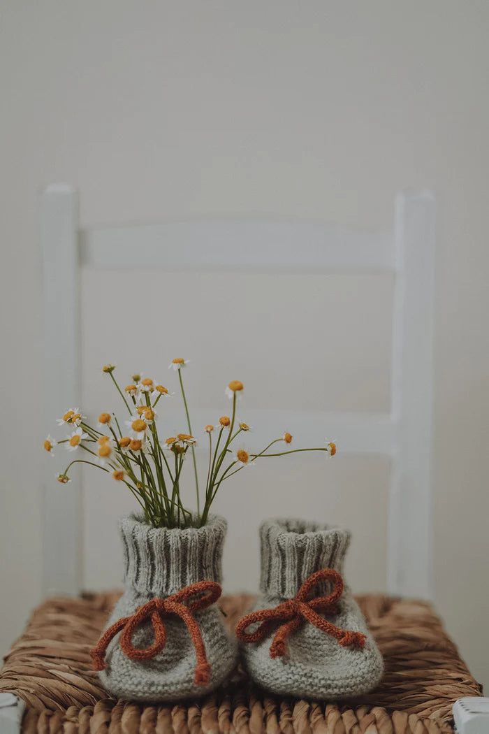 Baby Wool Booties Feather