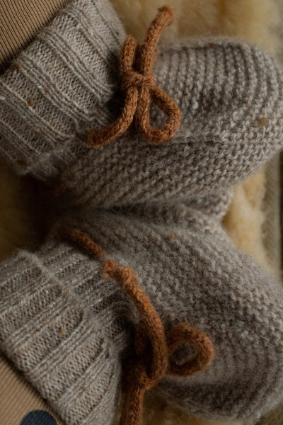 Baby Wool Booties Oatmeal