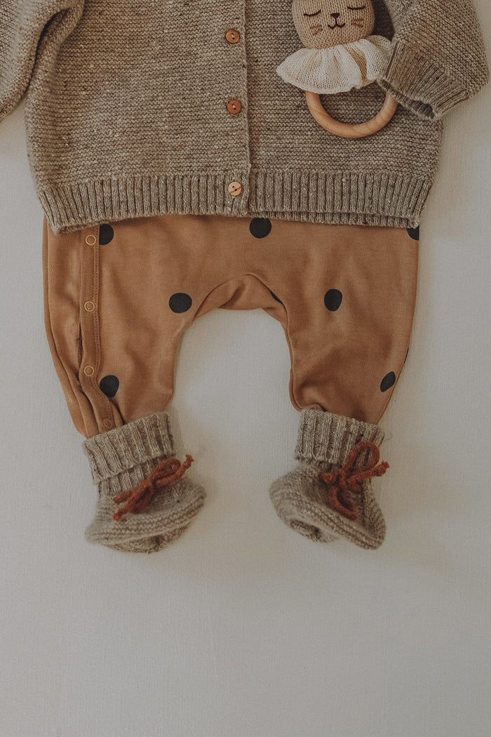 Baby Wool Booties Oatmeal