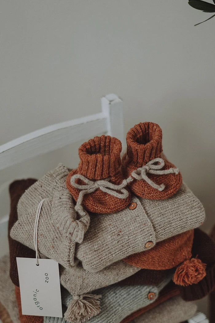 Baby Wool Booties Pecan