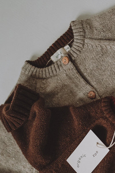 Boxy Wool Cardigan Oatmeal