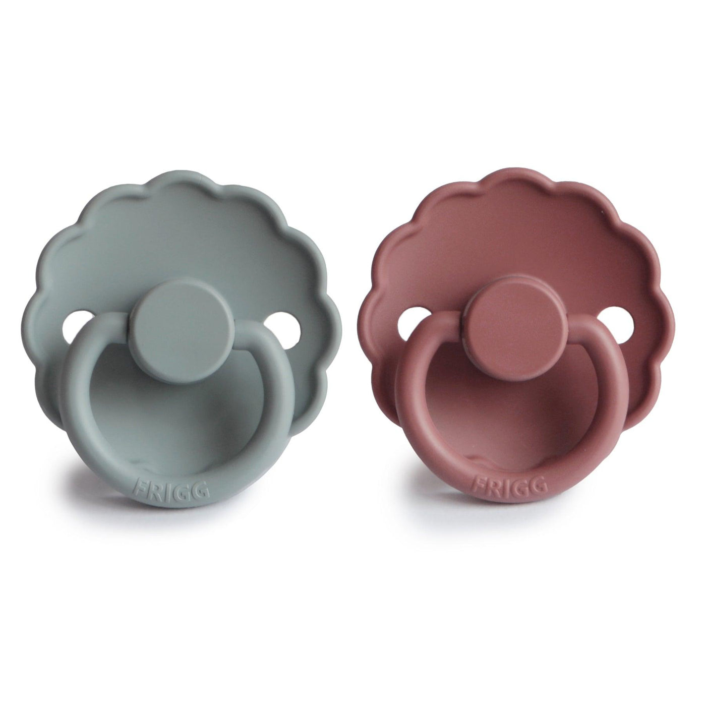 Daisy Pacifier French Grey/Woodchuck Silicone - Pudgy Fingers