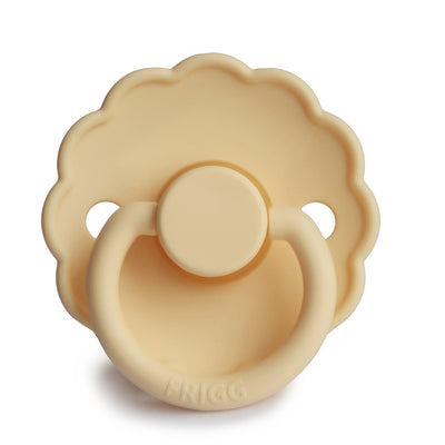 FRIGG Daisy Natural Rubber Pacifier (Pale Daffodil) - Pudgy Fingers