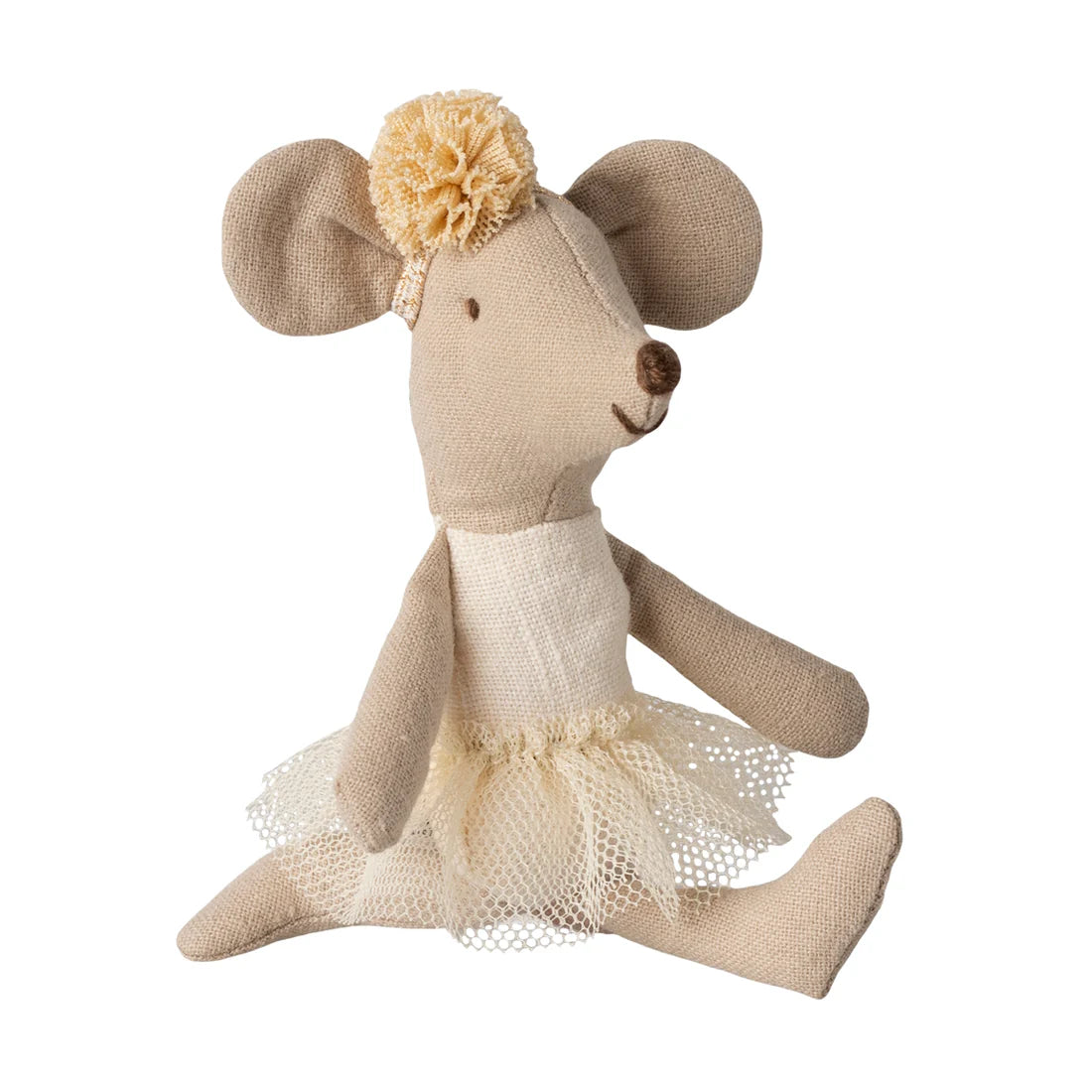 Maileg, Ballerina Mouse, Little Sister, Off-White