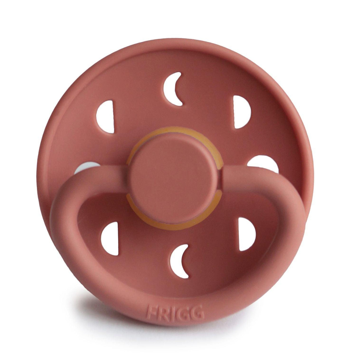 FRIGG Moon Phase Natural Rubber Pacifier (Powder Blush) - Pudgy Fingers