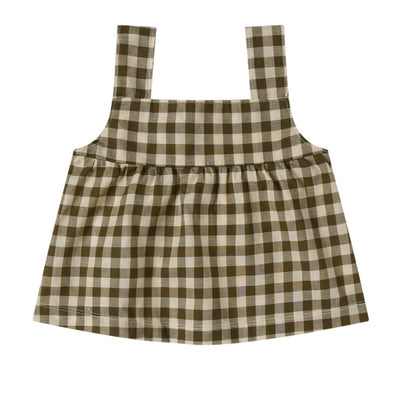 Olive Gingham Dolce Top