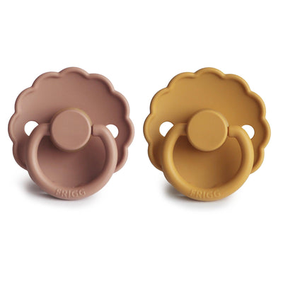 Daisy Pacifier Honey Gold/Rose Gold Natural Rubber - Pudgy Fingers