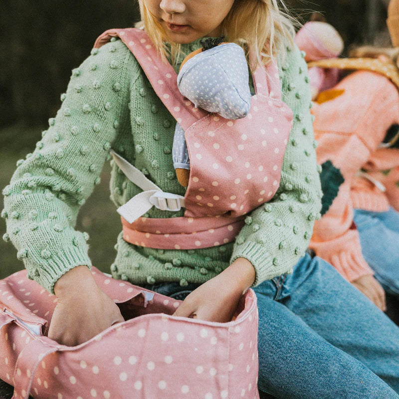 Dinkum Dolls Carry Cot Polka Dot