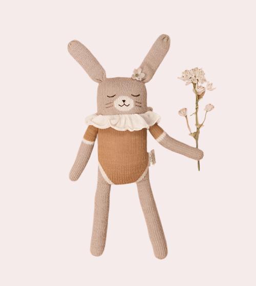 BUNNY KNIT TOY - OCHRE