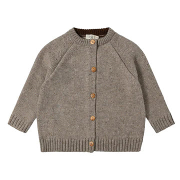 Boxy Wool Cardigan Oatmeal