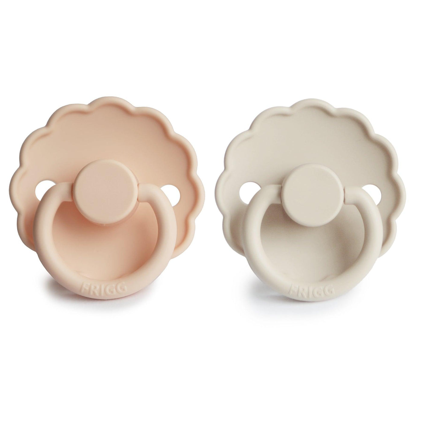 Daisy Pacifier Pink Cream/Cream Silicone - Pudgy Fingers