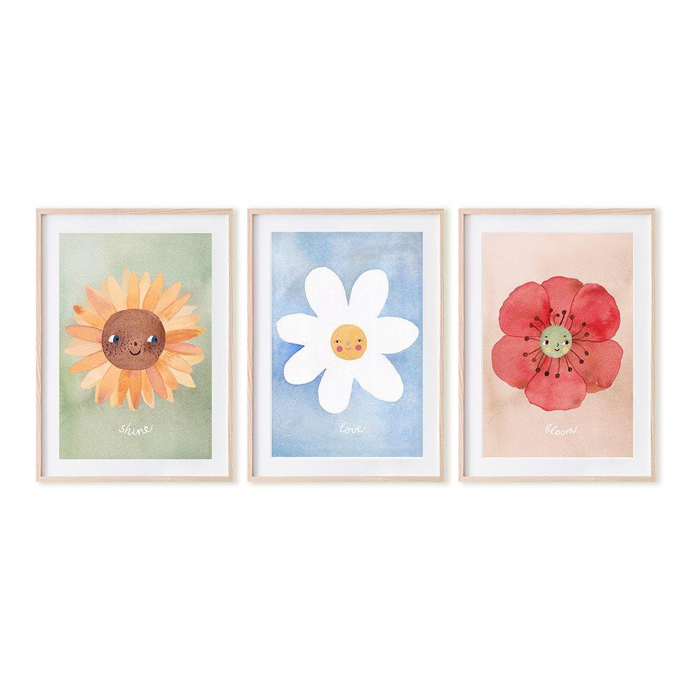 Mushie Floral Poster (3-pack) - Pudgy Fingers