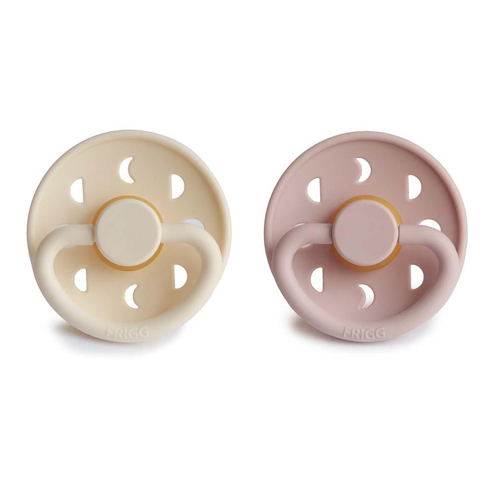 Moon Phase Pacifier  Blush/Cream Natural Rubber - Pudgy Fingers