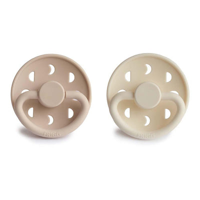 Moon Phase Pacifier Cream/Croissant Silicone - Pudgy Fingers