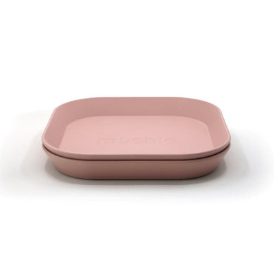 Square Dinnerware Plate (set of 2) - Blush - Pudgy Fingers