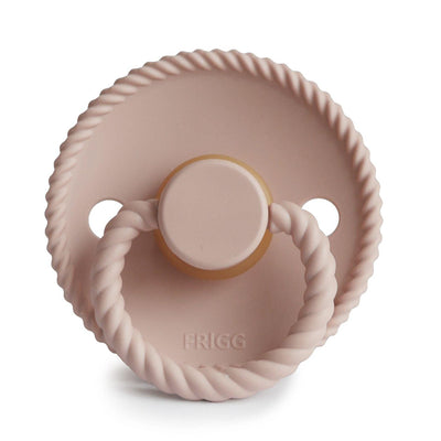 FRIGG Rope Natural Rubber Pacifier (Blush) - Pudgy Fingers