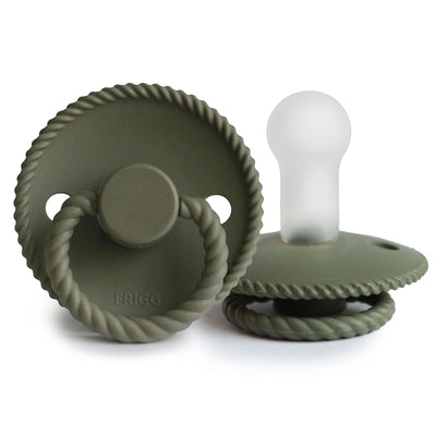 FRIGG Rope Silicone Pacifier (Olive) - Pudgy Fingers