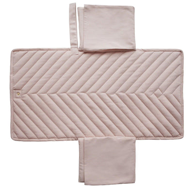 Mushie  Portable Changing Mat - Blush - Pudgy Fingers